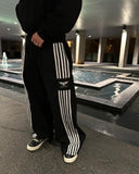 Advbridge Trendy Brand American Retro Classic Striped Loose Sweatpants Hip-hop Streetwear Y2K Harajuku High-waisted Wide-leg Casual Pants