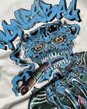 Advbridge Hip-hop Street Fashion Brand Clothing Y2K Gothic Punk Skull Print Oversized T-shirt Harajuku Retro Casual Loose Cotton Men's Top