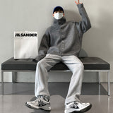 Advbridge Men's Kit Cardigun, Men's Design, Fashion, Spring, Tubneck Design Cardigun, Sweaters, Outcoat, Jacket