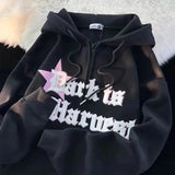 Advbridge 90s Streetwear 2024 New Kawaii Zip Up Hoodie Women Y2K Oversized Harajuku Star Patchwork Sweatshirt Man Anime Hoodie Jacket Coat Streetwear