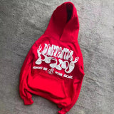 Advbridge Y2k Long Sleeved Pullover Hoodie With Gothic Print Punk Style Hoodie Oversized Streetwear Winter Outfit School Ootd Clothes News