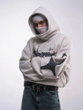 Advbridge 90s Streetwear Trendy Letter Printed Hoodie For Male Casual Loose Long Sleeve Hooded Sweatshirt Y2k Street 2024 Men's Oversize Blouse Tops