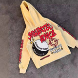 Advbridge 2024 Y2k Long Sleeved Foam Printed Pullover Hoodie, Sweatshirt And Pants Two Piece Streetwear Trendy Wear Dark Vintage Casual