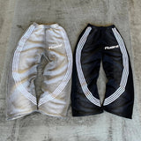 Advbridge 2024 European and American Trendy Brand Wide-leg Pants Y2K Harajuku Retro Classic Striped Sweatpants Hip-hop Street Loose Casual