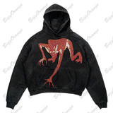 Advbridge E-Commerce Black High Street Gothic Matta Mummy Sweater Street Casual Y2k Hoodie