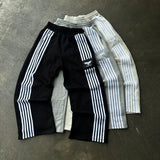 Advbridge Trendy Brand American Retro Classic Striped Loose Sweatpants Hip-hop Streetwear Y2K Harajuku High-waisted Wide-leg Casual Pants