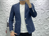 Advbridge Spring Autumn Man Suits Business Casual High Quality Long Sleeves Jacket Tops Light Ripe Style Men's Small Suit Coat Streetwear