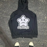 Advbridge y2k women clothes hoodies long sleeve printed sweatshirt kpop dance hip hop rap high street zip back school fit special clothes