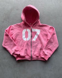 Advbridge European and American Street Fashion Brand Clothing Hip-hop Punk Letter Print Zipper Hoodie Men Y2K Casual Oversized Sweatshirt