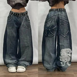 Advbridge 90s Streetwear Korean Version New Washed Solid Color Baggy Jeans Female Y2K High Street Fashion Casual Gothic High Waist Baggy Wide Leg Pants 1017