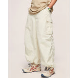 Advbridge Summer Wide-Leg Beige Cargo Pants