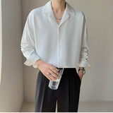 Advbridge Mature Men's Clothing Sage, Generous Casual Drop Long-sleeve Men's dress shirt, solid color spring, single breached