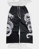 Advbridge Y2K Harajuku Retro Baggy Oversized Sweatpants Gothic Punk Style Dragon Print Straight Casual Pants Men Trendy Brand Streetwear