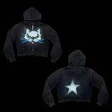 Advbridge Y2k Long Sleeved Pullover Hoodie With Cartoon Print Pattern Tops Streetwear Vintage Hoodie School Outfit Punk High Street Ootd