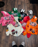 Advbridge Hip-hop Punk Trend Streetwear Y2K Harajuku Retro Colorful Pattern Printed Zipper Hoodie Men Casual Oversized Sweatshirts Couples