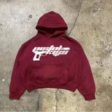 Advbridge y2k long sleeved pullover hoodie sweatshirt jacket personalized printed pattern streetwear school outfit hip-hop punk winter new