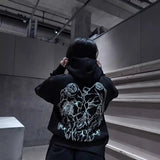 Advbridge Y2k Long Sleeved Pullover Hoodie Sweatshirt Retro Printed Pattern Clothes Streetwear Hip-Hop Rap Gothic Style Punk Tops 2024