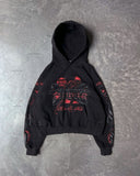 Advbridge European and American Gothic Dark Style Hoodie Hip-Hop Punk Retro Skull Print Pullover Street Trend Casual Oversized Sweatshirt