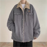 Advbridge Jacket men plus fleece thickened Autumn-winter high street deerskin fleece jacket American retro brand Luftier warm jacket