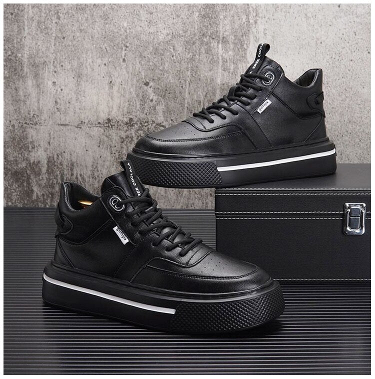 Advbridge Fashion Men Casual Shoes Sneakers High Tops Shoes Height Increasing Shoes ankle boots