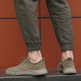 Advbridge Men Casual Shoes Leather Loafers Fashion Sneakers Men Shoes Retro Korean Shoe