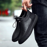 Advbridge High-Top Mens Shoes Spring Autumn Male Sneakers Leisure Walking Footwear Soft Comfortable Leather Fashion Man Casual Shoes
