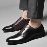 Advbridge Classic Business Men's Dress Shoes Fashion Elegant Formal Wedding Shoes Men Slip on Office Oxford Shoes for Men Black