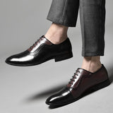 Advbridge Classic Business Men's Dress Shoes Fashion Elegant Formal Wedding Shoes Men Slip on Office Oxford Shoes for Men Black
