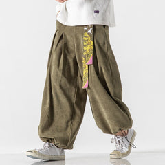 Advbridge Oversized Harem Pants for Men Japanese Fashion Trends Harajuku Streetwear Teens Baggy Cargo Trousers Loose Wide Leg Sweatpants