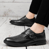 Advbridge 100% Genuine Leather Men Shoes England Business Dress Casual Comfortable Dad Shoes Men Scalp Non-slip Footwear Big Size 47