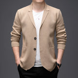 Advbridge New Arrival Autumn Mens Clothing Oversize Knitted Black Blazers Mens Khaki Cardigan For Mens Vintage Stylish Knitted Jacket