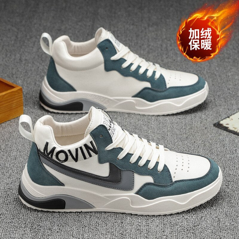 Advbridge Warm cotton shoes winter trend high-top shoes all-match sports casual shoes student running shoes fashionable trendy shoes