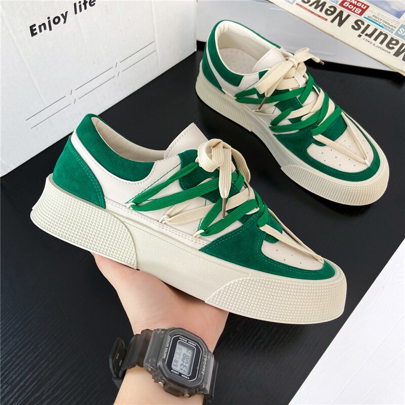 Advbridge Brand Chunky Sneakers Fashion Men Canvas Shoes Mixed Colors Breathable Mens Casual Shoes New Luxury Men Vulcanize Shoes