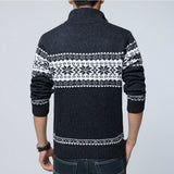 Advbridge New Autumn Winter Men&#39;s Sweater Wool Men Mandarin Collar Solid Color Casual Sweater Men&#39;s Thick Fit Brand Knitted Cardigans
