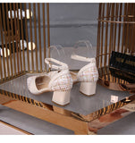 Advbridge New Summer  Sandals Female Chunky-Heel Wild Fashion Surest Tips in Her Big Code 41-43 Obesity Width Sandals