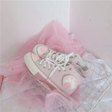 Advbridge Japanese pink meow girl cute high-top fantasy canvas shoes sweet lolita shoes tea party kawaii princess kawaii shoes vintage