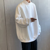 Advbridge Men's Black/white/pink/blue Coats Long Sleeve High Collar Hoodies Cotton Casual Clothes Sweatshirts Oversized Pullover