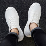 Advbridge Men's Casual Shoes Black Leather Flats Size 39-44 Graffiti  Sneakers Designer Shoes Men Hiking Leisure Shoes %