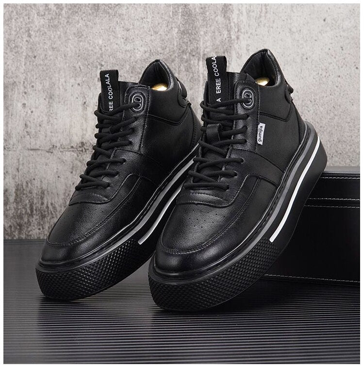 Advbridge Fashion Men Casual Shoes Sneakers High Tops Shoes Height Increasing Shoes ankle boots