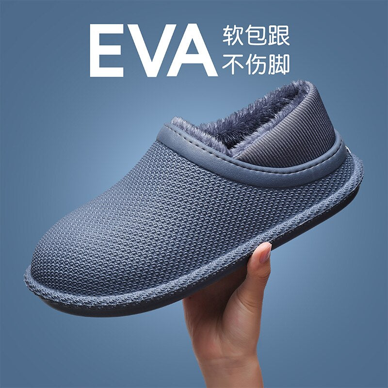 Advbridge Cotton slippers autumn and winter warm slippers couple household waterproof cotton shoes thick-soled cotton slippers