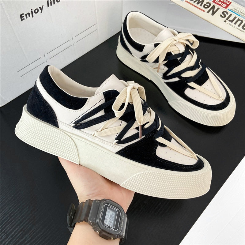 Advbridge Brand Chunky Sneakers Fashion Men Canvas Shoes Mixed Colors Breathable Mens Casual Shoes New Luxury Men Vulcanize Shoes