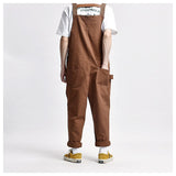 Advbridge Male Japan Harajuku Streetwear Hip Hop Jumpsuit Bib Trousers Overalls Men Women Couple Loose Casual Wide Leg Cargo Pants