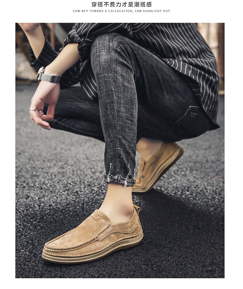 Advbridge Leather shoes men's all-match leather fashion casual shoes business shoes spring and autumn new trendy shoes men