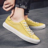 Advbridge Men Shoes Spring Mens Wild Flat Shoes Non-slip Board Shoe  Genuine Leather Men's Shoes Fashion Casual Breathable Sneakers