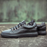 Advbridge Spring Summer New trend Genuine Leather  Men's Shoes Fashion Casual  Sneakers black Wild Flat Shoes Non-slip Board Shoe