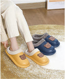 Advbridge Cartoon Bear Winter Slippers Warm Women Shoes Waterproof Non-Slip Female Home Slippers Couples Indoor Outdoor Cotton Shoes