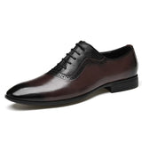 Advbridge Classic Business Men's Dress Shoes Fashion Elegant Formal Wedding Shoes Men Slip on Office Oxford Shoes for Men Black