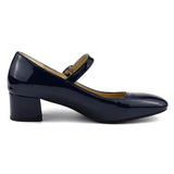 Advbridge Comfortable Short Heels Women Mary Janes Shoes Black White Pumps Women Shoes Large Size Office Party Wedding Shoes Ladies