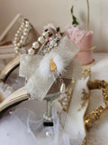 Advbridge Japanese Lolita Tea Party High Heels Champagne Elegant Sweet high heel vintage lace bowknot  kawaii shoes cosplay loli