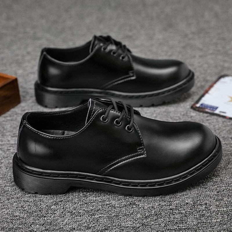Advbridge Big Size 38-48 Oxford Shoes For Men Fashion Leather Casual Men's Shoes Formal Dress Platform Footwear Male Comfortable Loafers